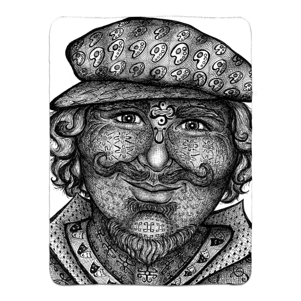 the-wisdom-keeper-of-artfulness-black-white-fleece-sherpa-blanket – Wisdom Keepers