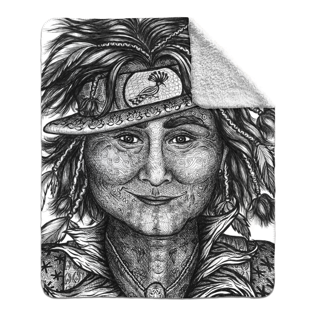 the-wisdom-keeper-of-integrity-black-white-fleece-sherpa-blanket – Wisdom Keepers