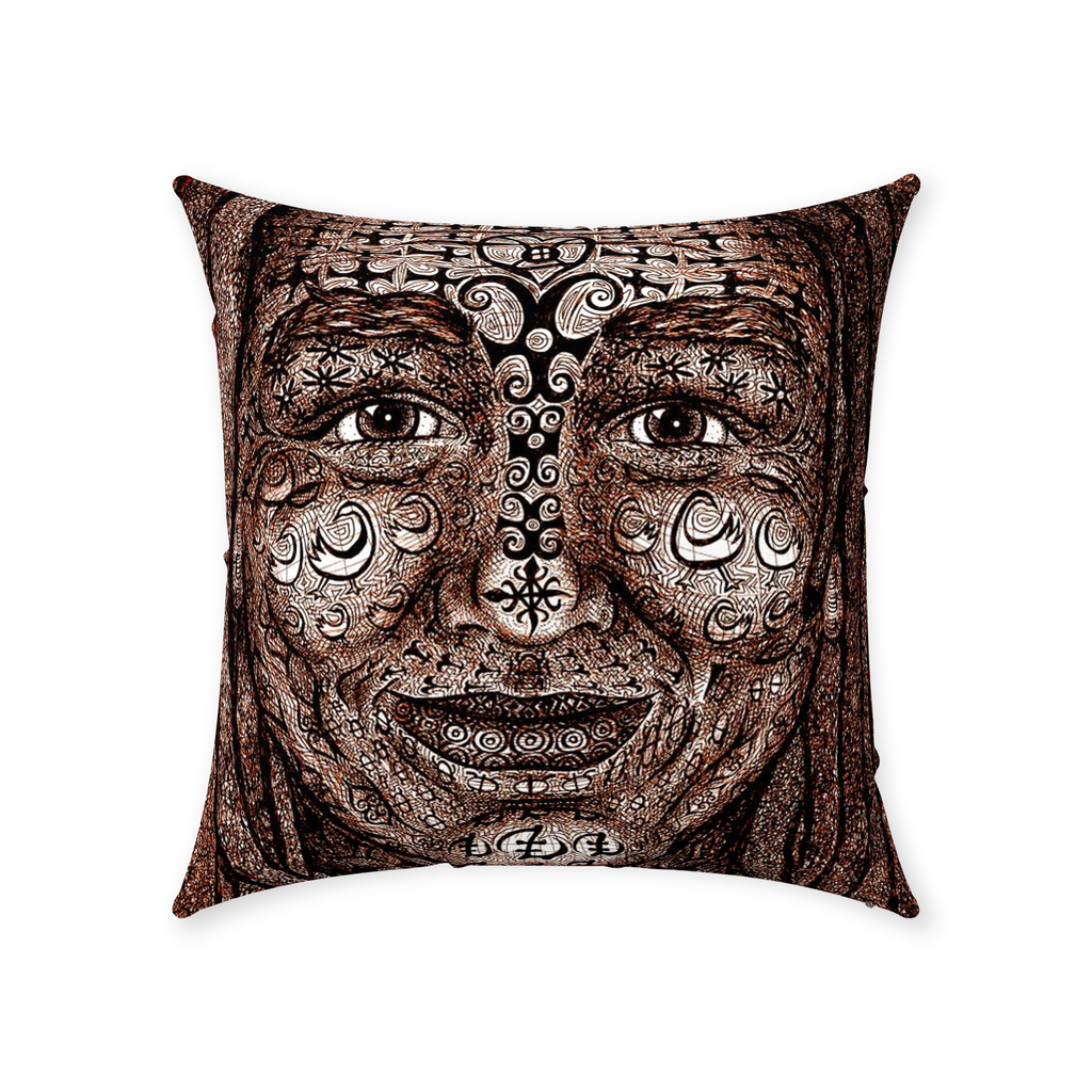 the-wisdom-keeper-of-dynamism-brown-white-cotton-twill-pillow – Wisdom Keepers