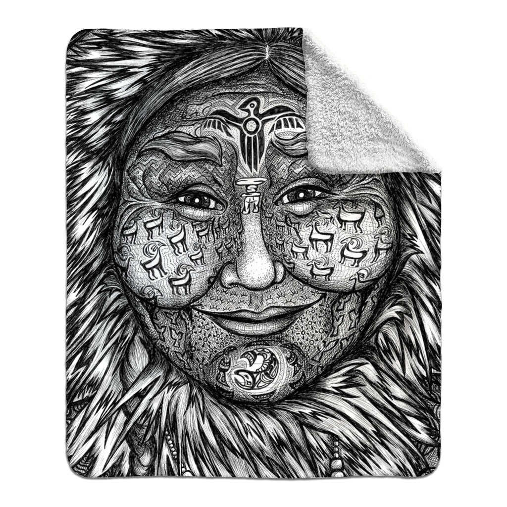 the-wisdom-keeper-of-expansion-superabundance-black-white-fleece-sherpa-blanket – Wisdom Keepers