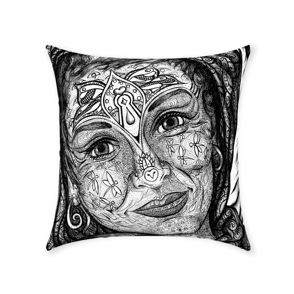 the-wisdom-keeper-of-peaceful-revolution-black-white-cotton-twill-pillow – Wisdom Keepers