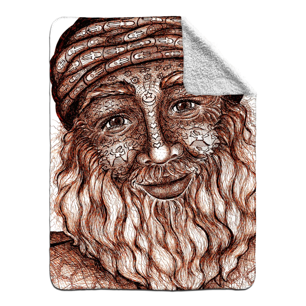 the-wisdom-keeper-of-acceptance-brown-white-fleece-sherpa-blanket – Wisdom Keepers