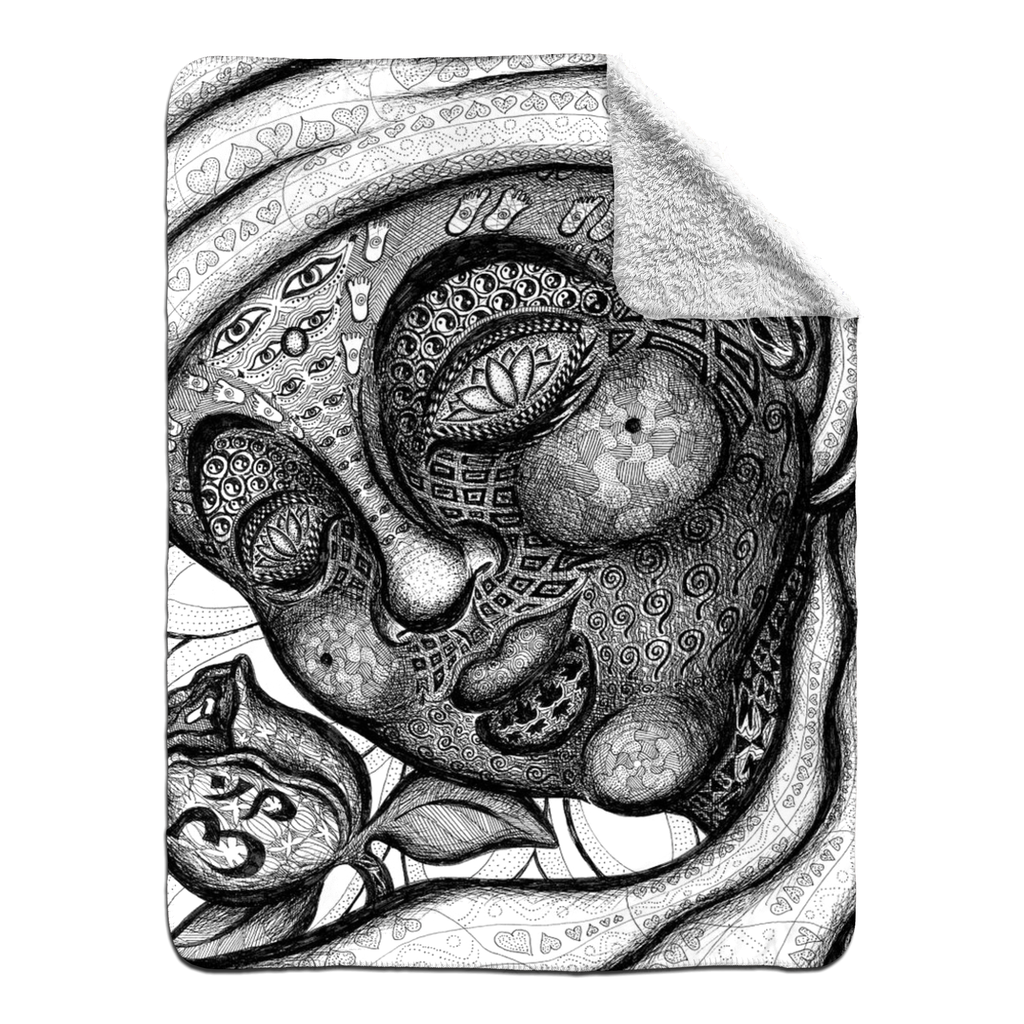 the-wisdom-keeper-of-totality-black-white-fleece-sherpa-blanket – Wisdom Keepers