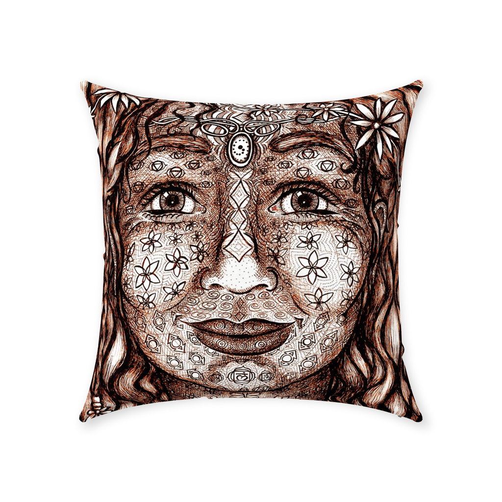 the-wisdom-keeper-of-magnetism-brown-white-cotton-twill-pillow – Wisdom Keepers