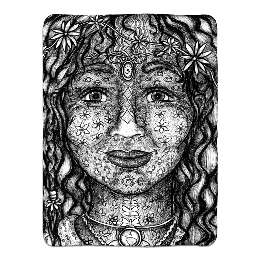the-wisdom-keeper-of-magnetism-black-white-fleece-sherpa-blanket – Wisdom Keepers