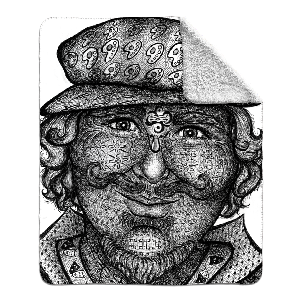 the-wisdom-keeper-of-artfulness-black-white-fleece-sherpa-blanket – Wisdom Keepers