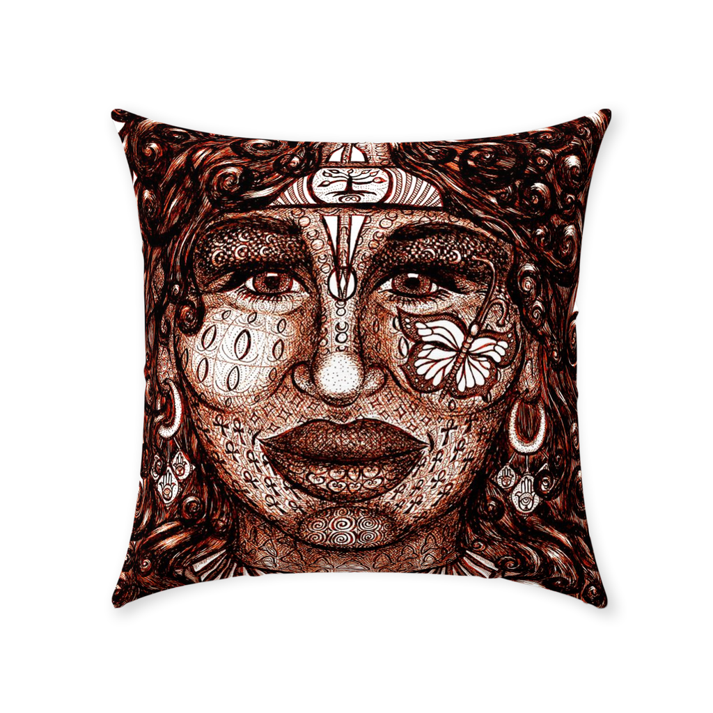 the-wisdom-keeper-of-determination-brown-white-cotton-twill-pillow – Wisdom Keepers