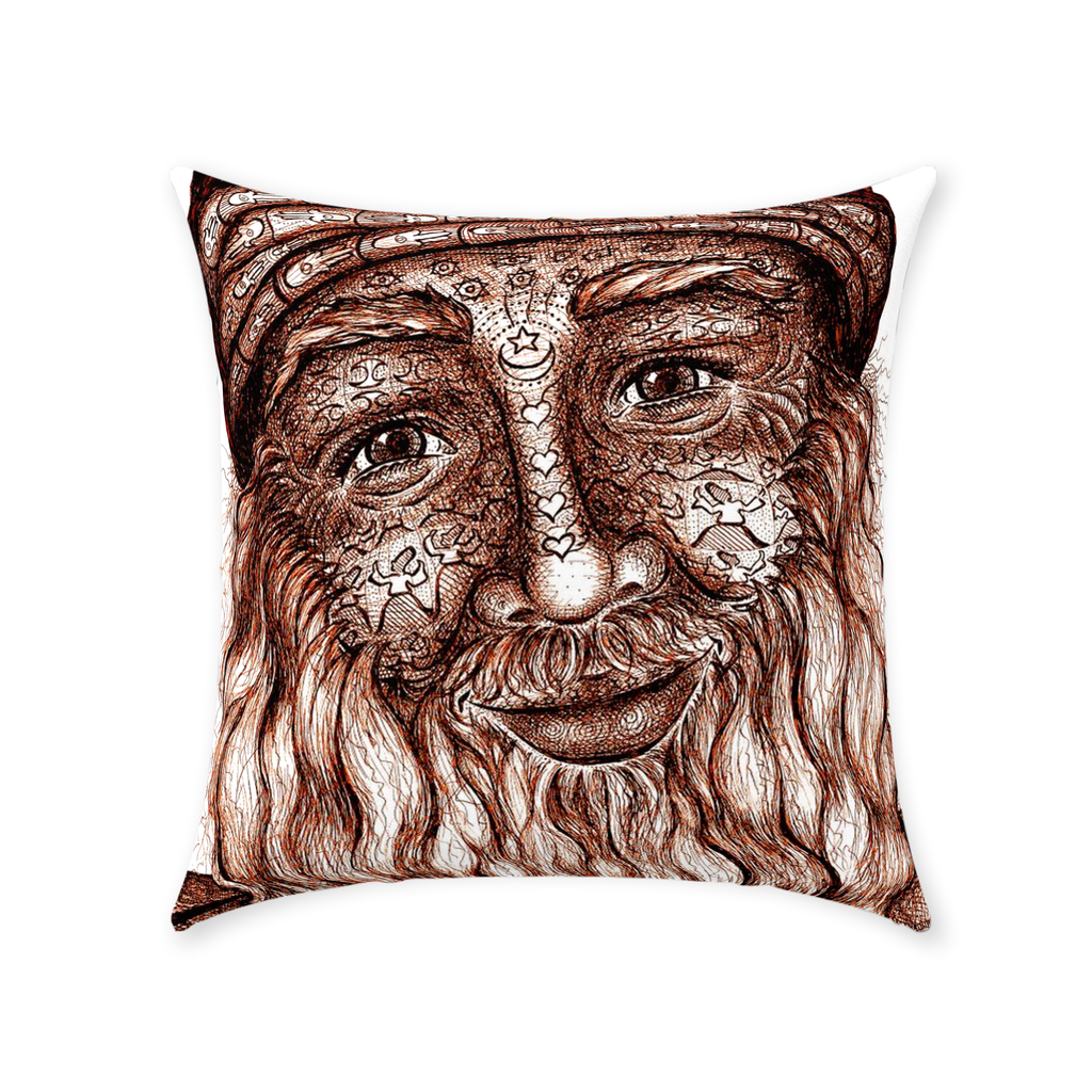the-wisdom-keeper-of-acceptance-brown-white-cotton-twill-pillow – Wisdom Keepers