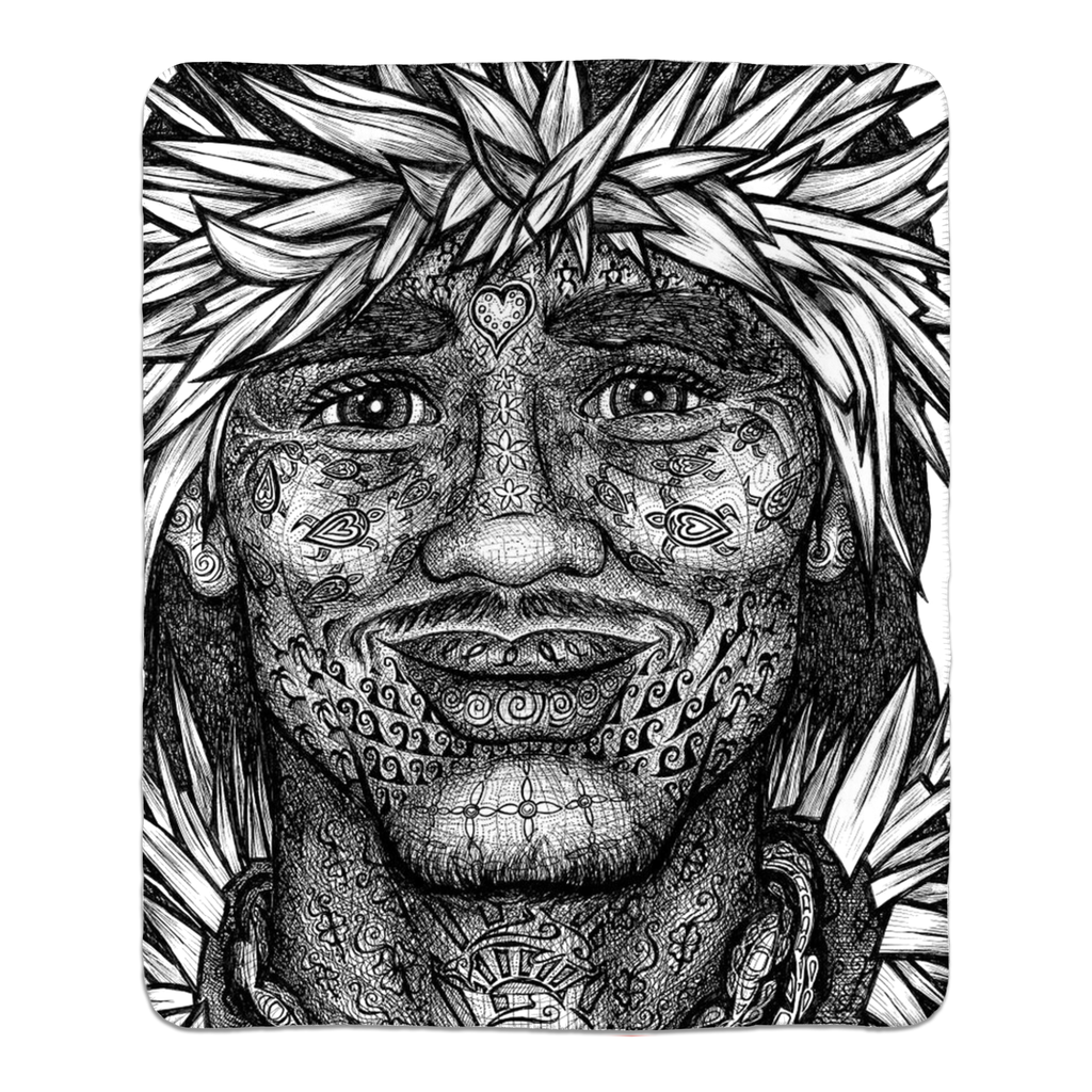 the-wisdom-keeper-of-vitality-black-white-fleece-sherpa-blanket – Wisdom Keepers