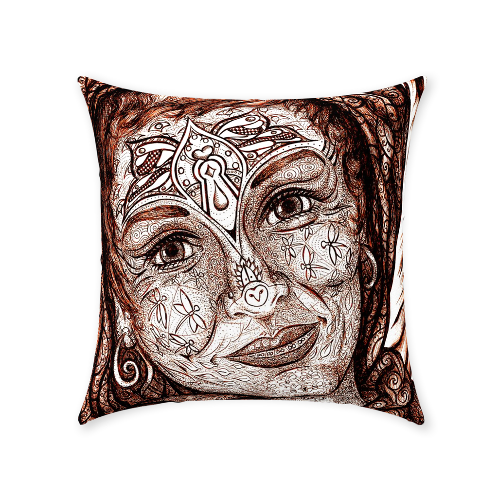 the-wisdom-keeper-of-peaceful-revolution-brown-white-cotton-twill-pillow – Wisdom Keepers