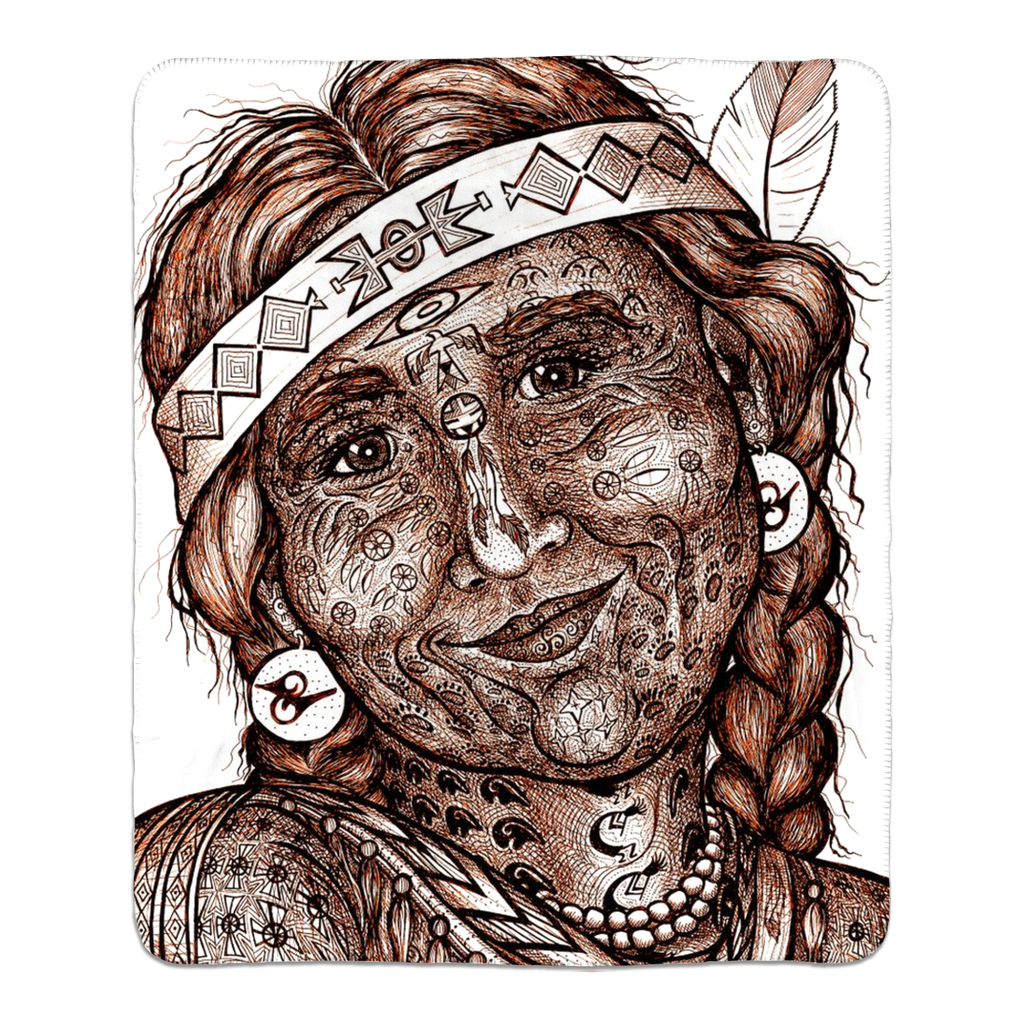 the-wisdom-keeper-of-altruism-brown-white-fleece-sherpa-blanket – Wisdom Keepers