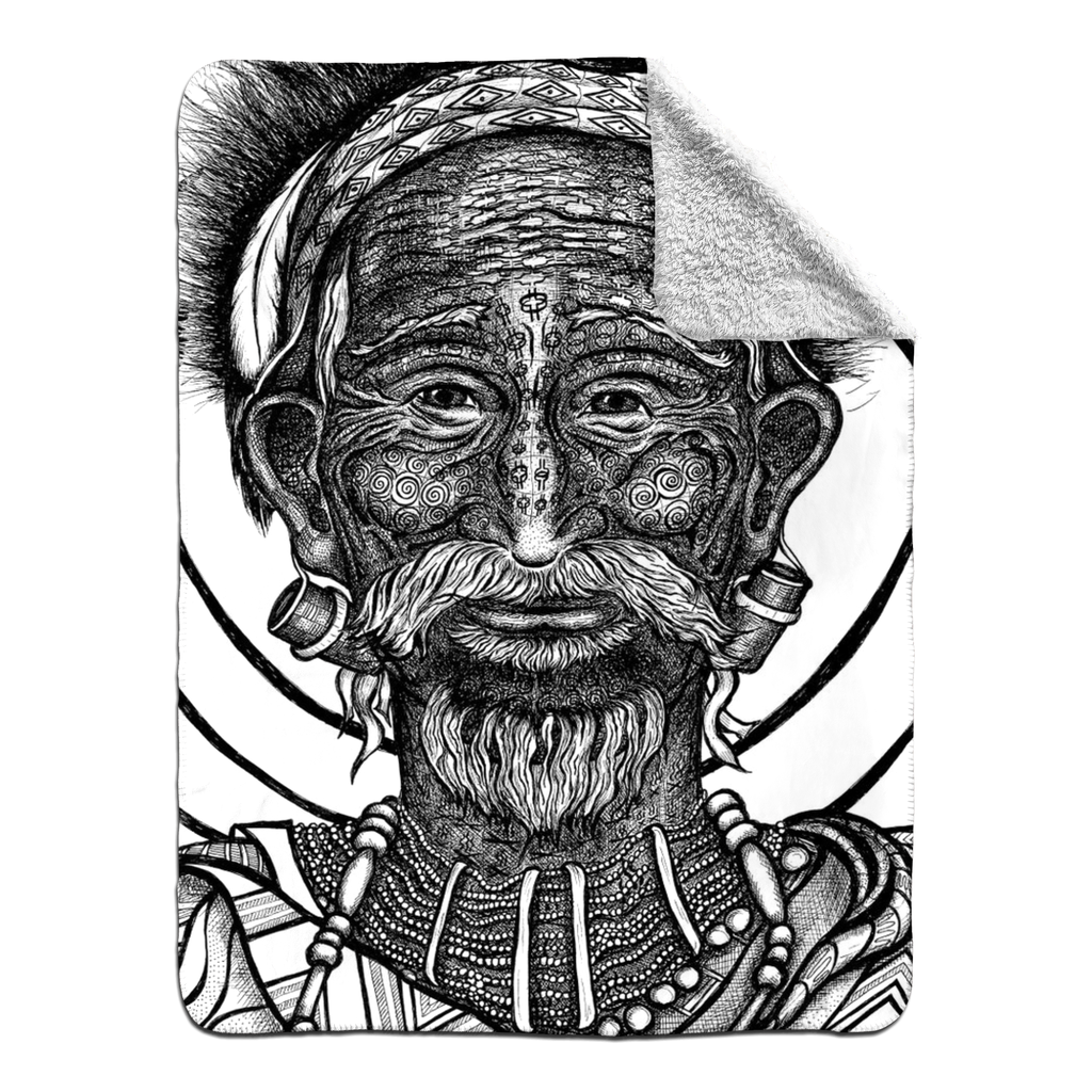 the-wisdom-keeper-of-versatility-black-white-fleece-sherpa-blanket – Wisdom Keepers