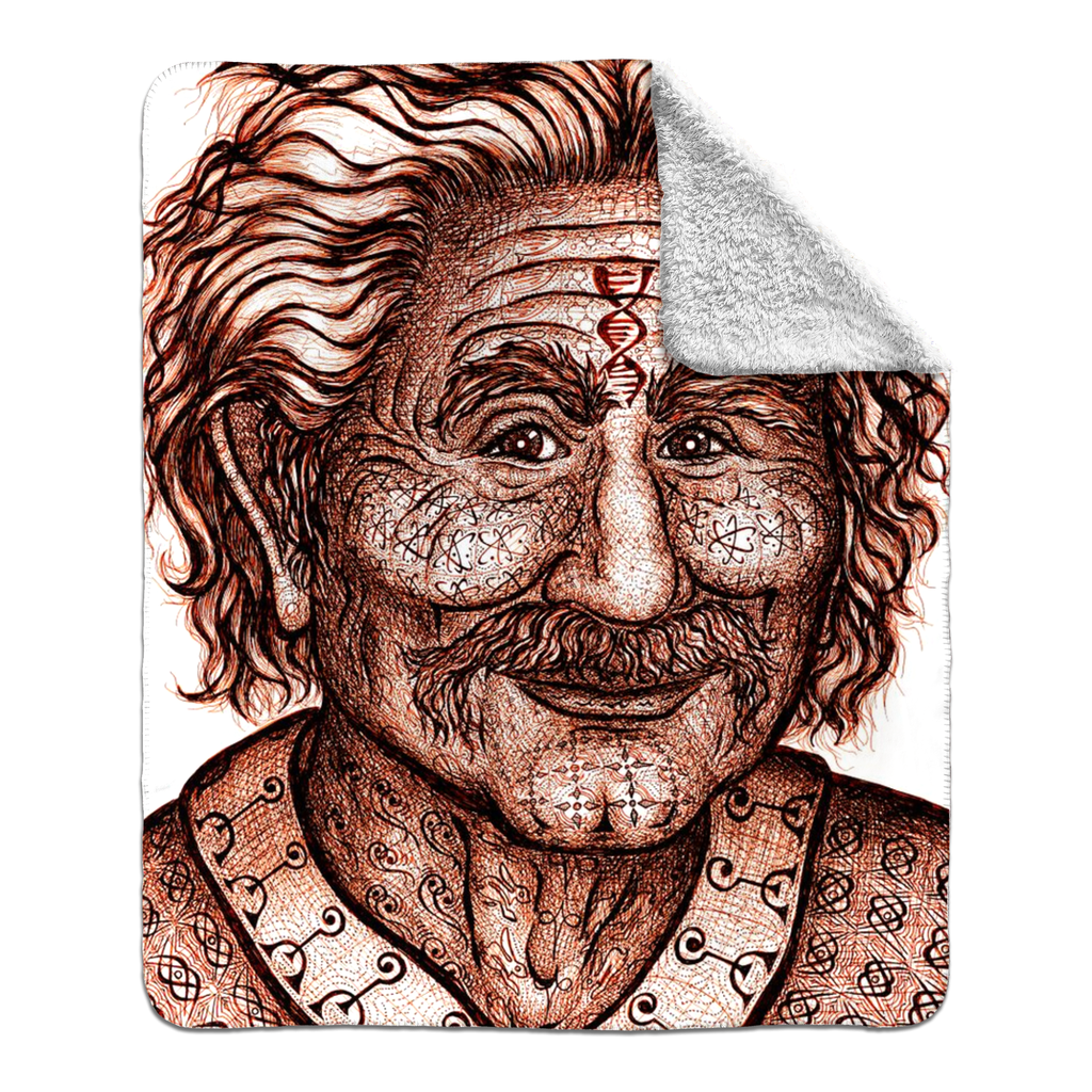 the-wisdom-keeper-of-invention-brown-white-fleece-sherpa-blanket – Wisdom Keepers