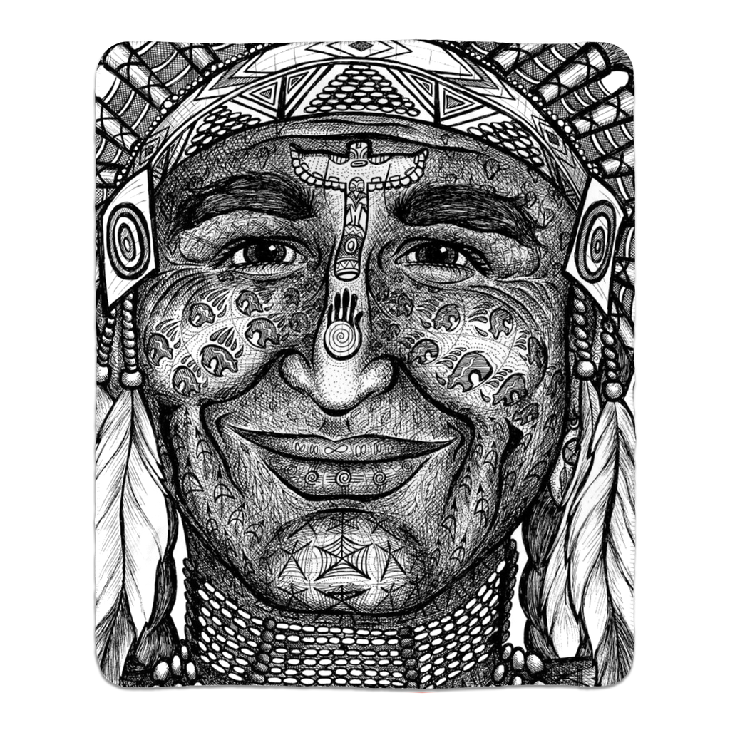 the-wisdom-keeper-of-leadership-black-white-fleece-sherpa-blanket – Wisdom Keepers