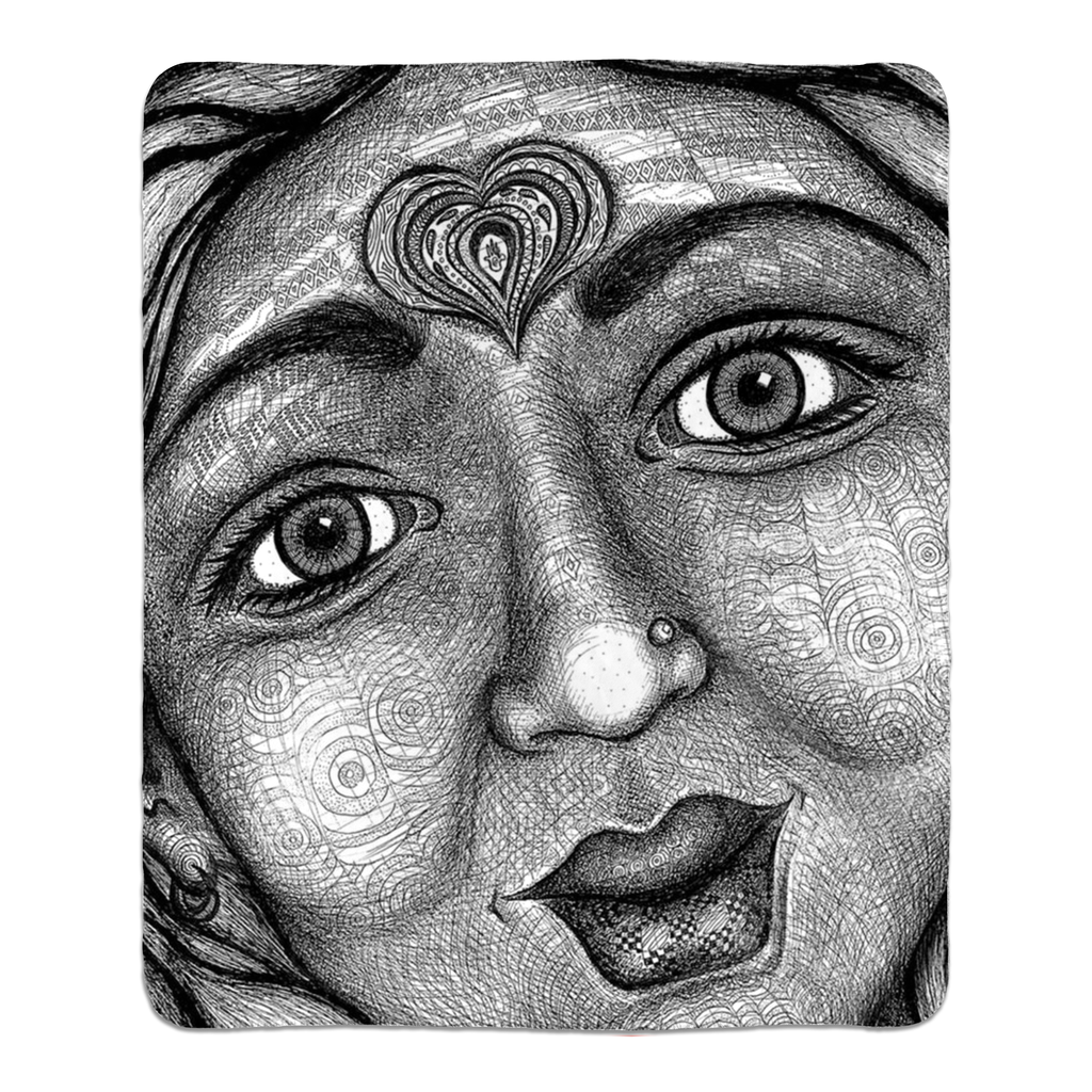 the-wisdom-keeper-of-graciousness-black-white-fleece-sherpa-blanket – Wisdom Keepers