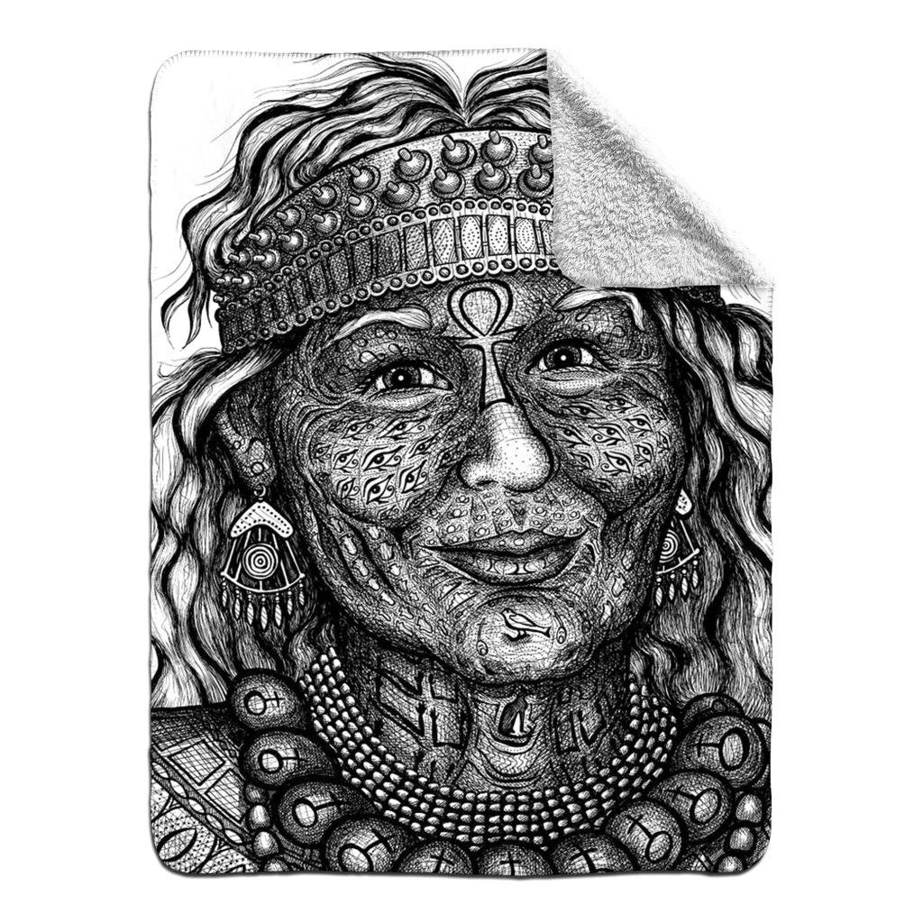 the-wisdom-keeper-of-anticipation-emanation-black-white-fleece-sherpa-blanket – Wisdom Keepers