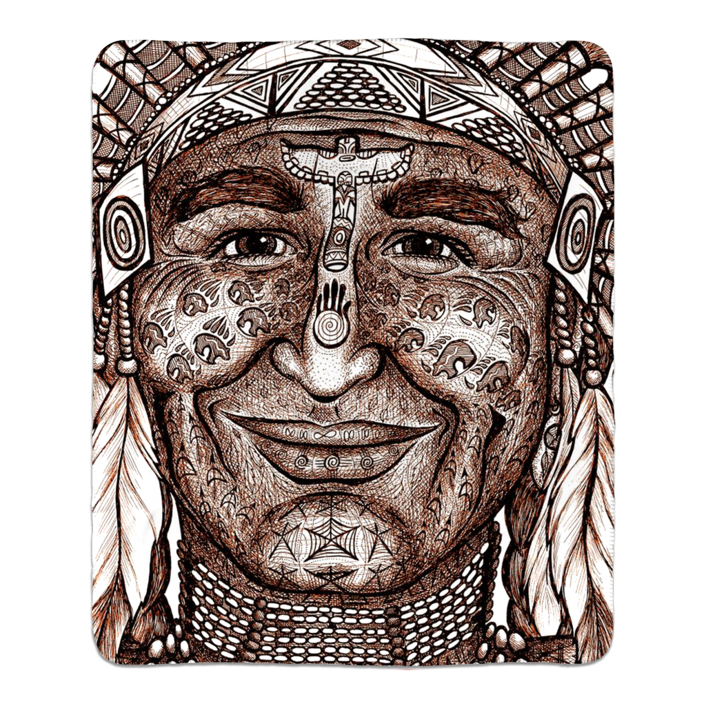 the-wisdom-keeper-of-leadership-brown-white-fleece-sherpa-blanket – Wisdom Keepers