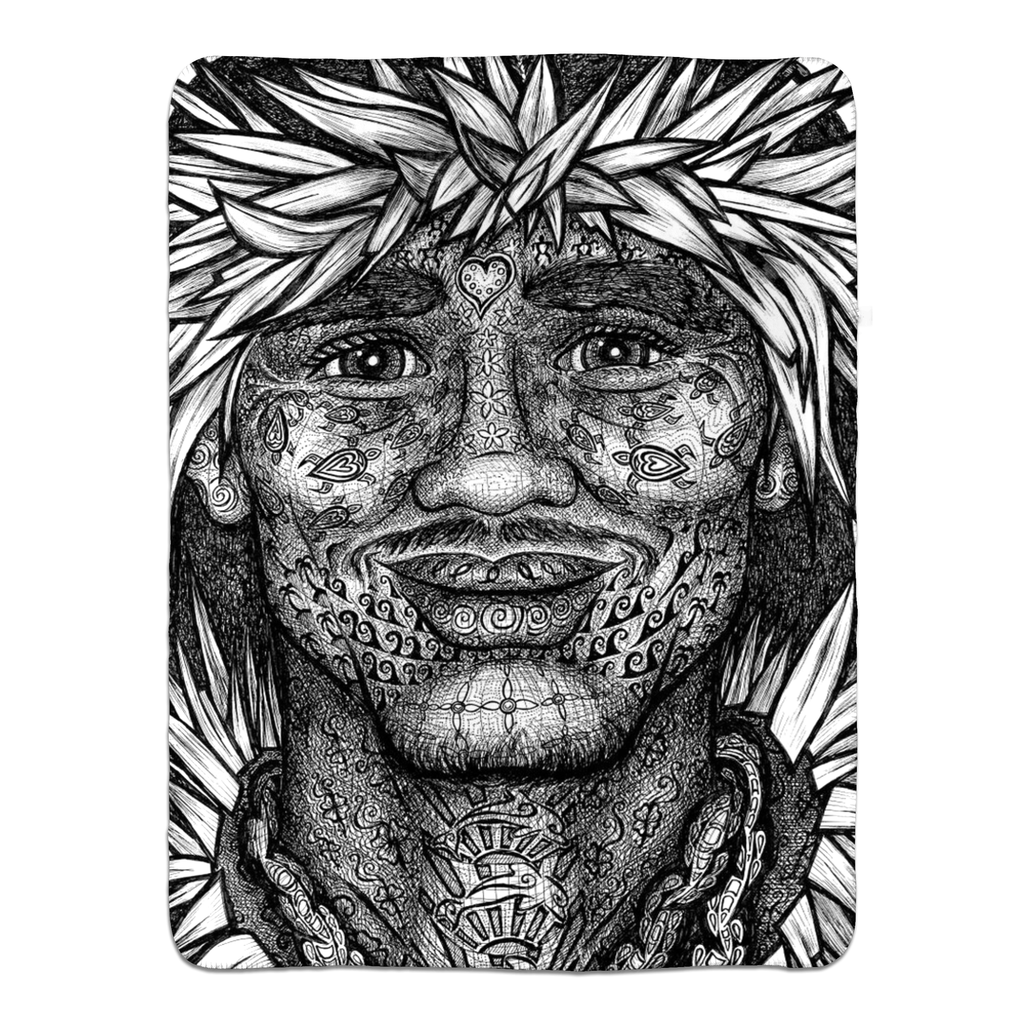 the-wisdom-keeper-of-vitality-black-white-fleece-sherpa-blanket – Wisdom Keepers