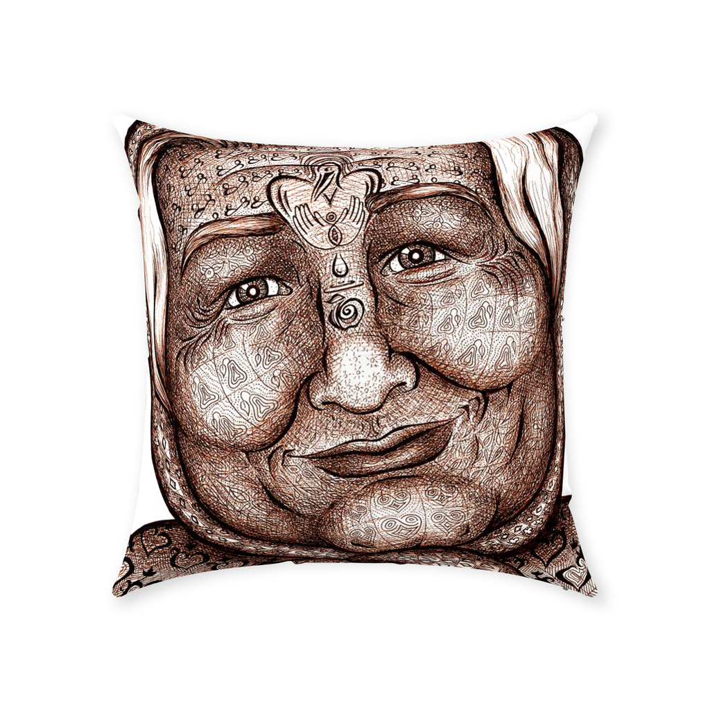 the-wisdom-keeper-of-sensitivity-brown-white-cotton-twill-pillow – Wisdom Keepers