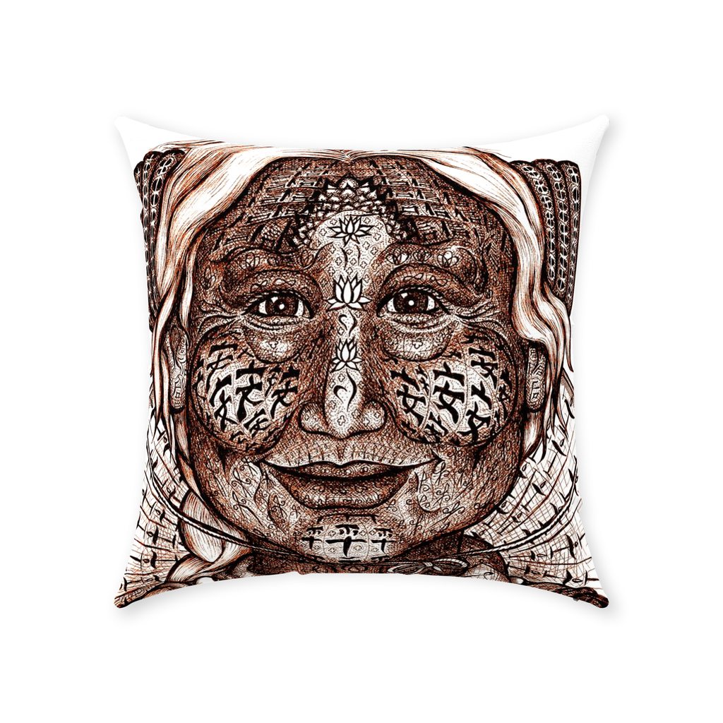 the-wisdom-keeper-of-inspiration-brown-white-cotton-twill-pillow – Wisdom Keepers