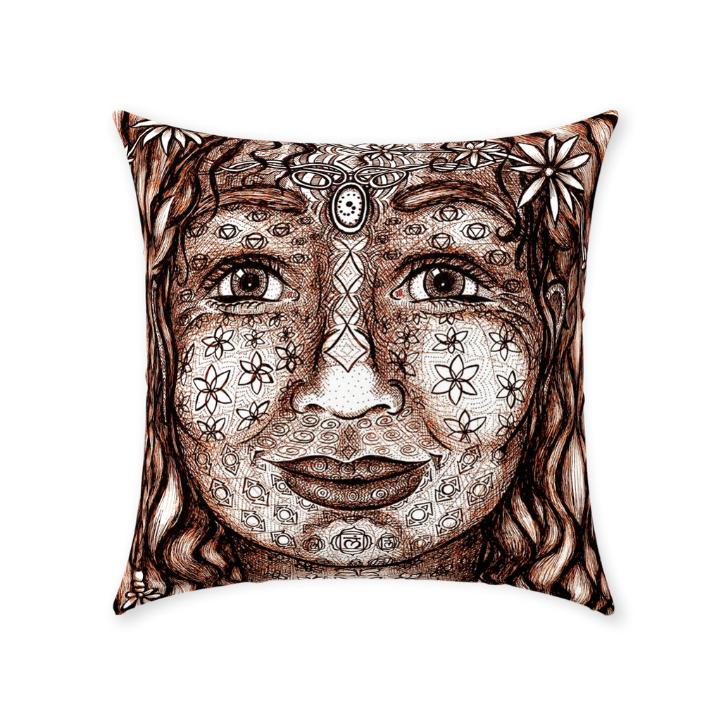 the-wisdom-keeper-of-magnetism-brown-white-cotton-twill-pillow – Wisdom Keepers
