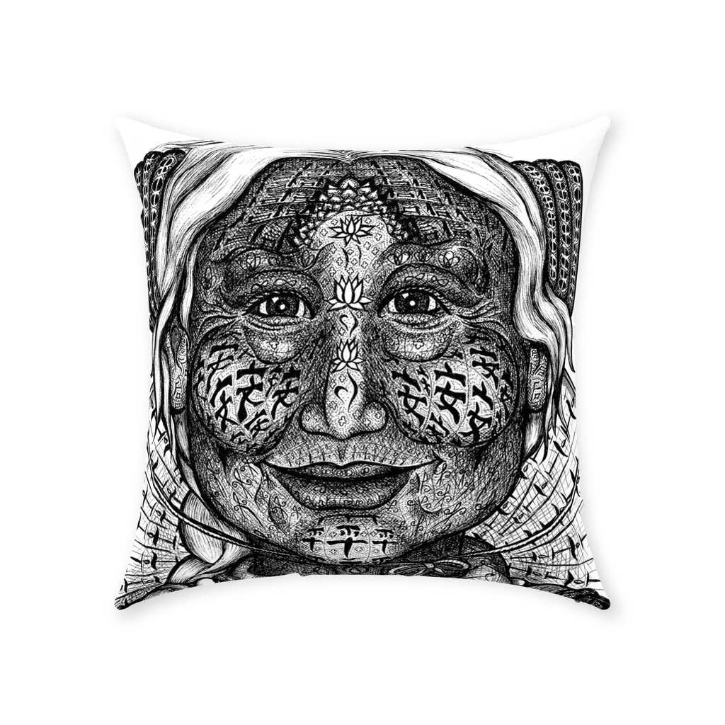the-wisdom-keeper-of-inspiration-black-white-cotton-twill-pillow – Wisdom Keepers