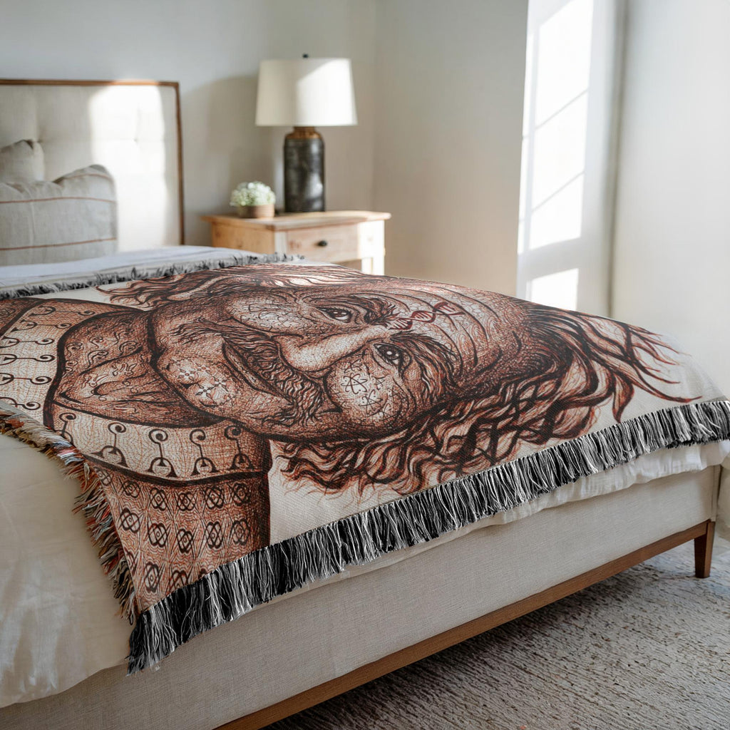 the-wisdom-keeper-of-invention-brown-white-woven-blanket – Wisdom Keepers