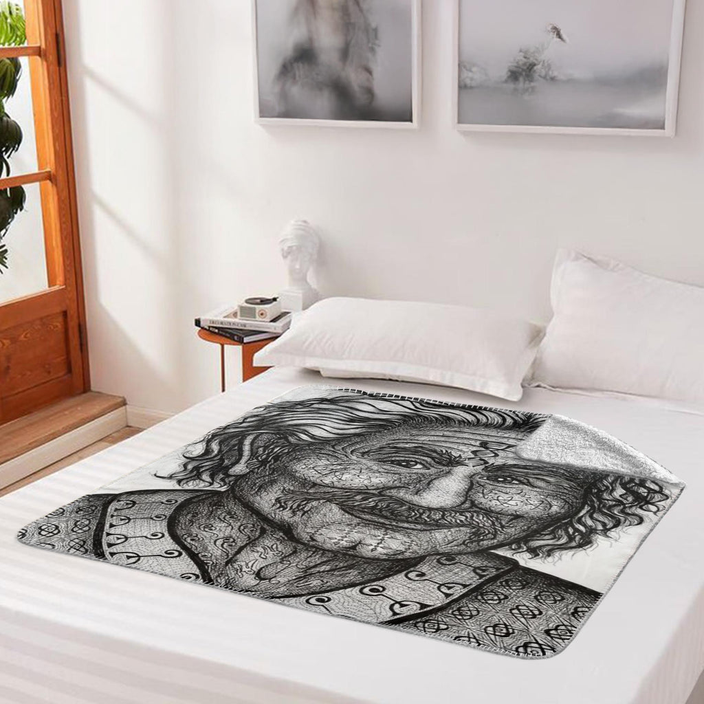 the-wisdom-keeper-of-invention-black-white-fleece-sherpa-blanket – Wisdom Keepers