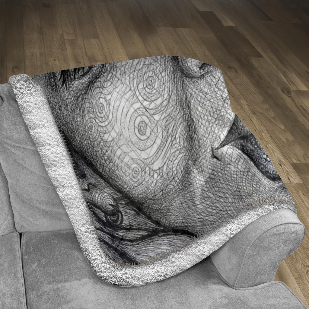 the-wisdom-keeper-of-graciousness-black-white-fleece-sherpa-blanket – Wisdom Keepers