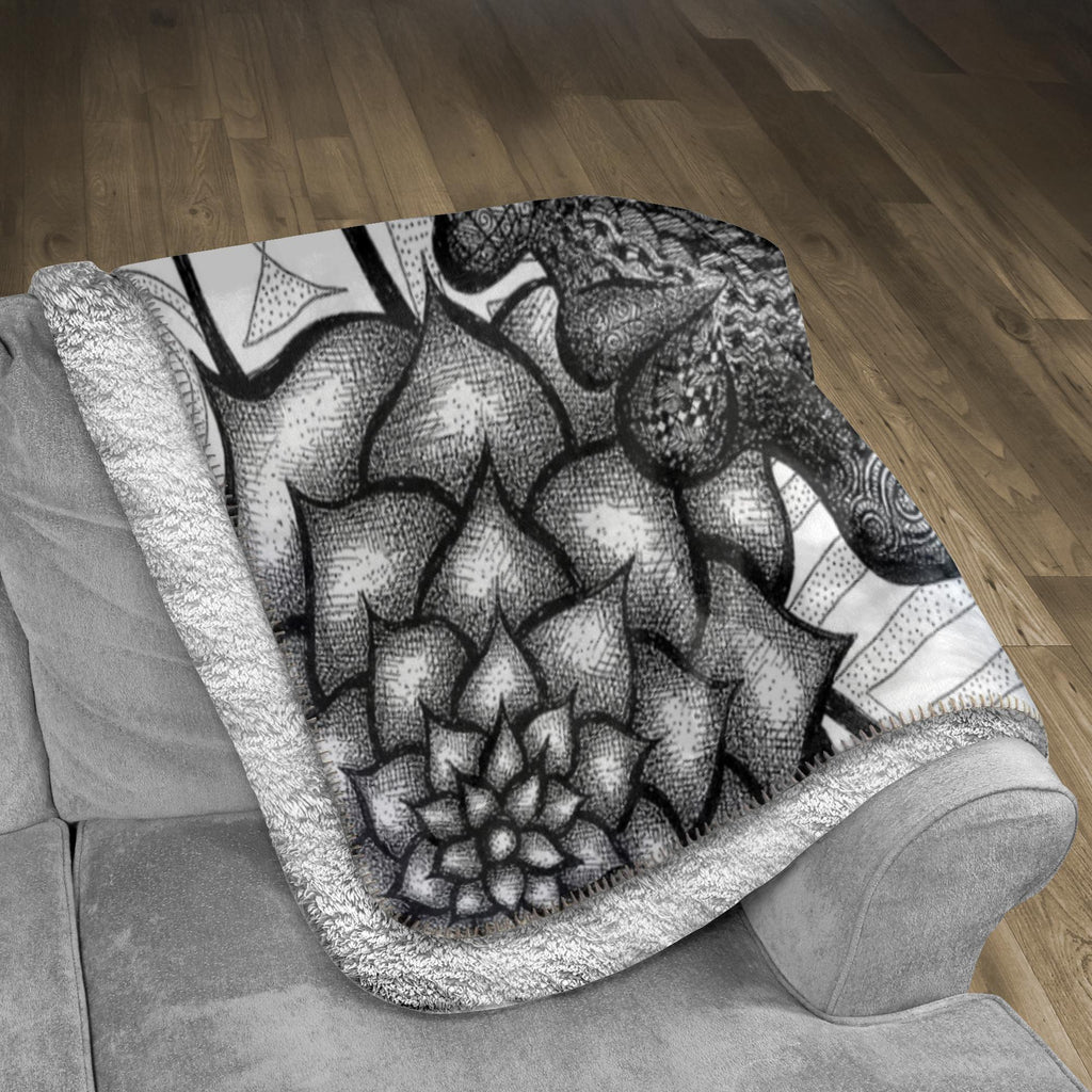 the-wisdom-keeper-of-simplicity-black-white-fleece-sherpa-blanket – Wisdom Keepers