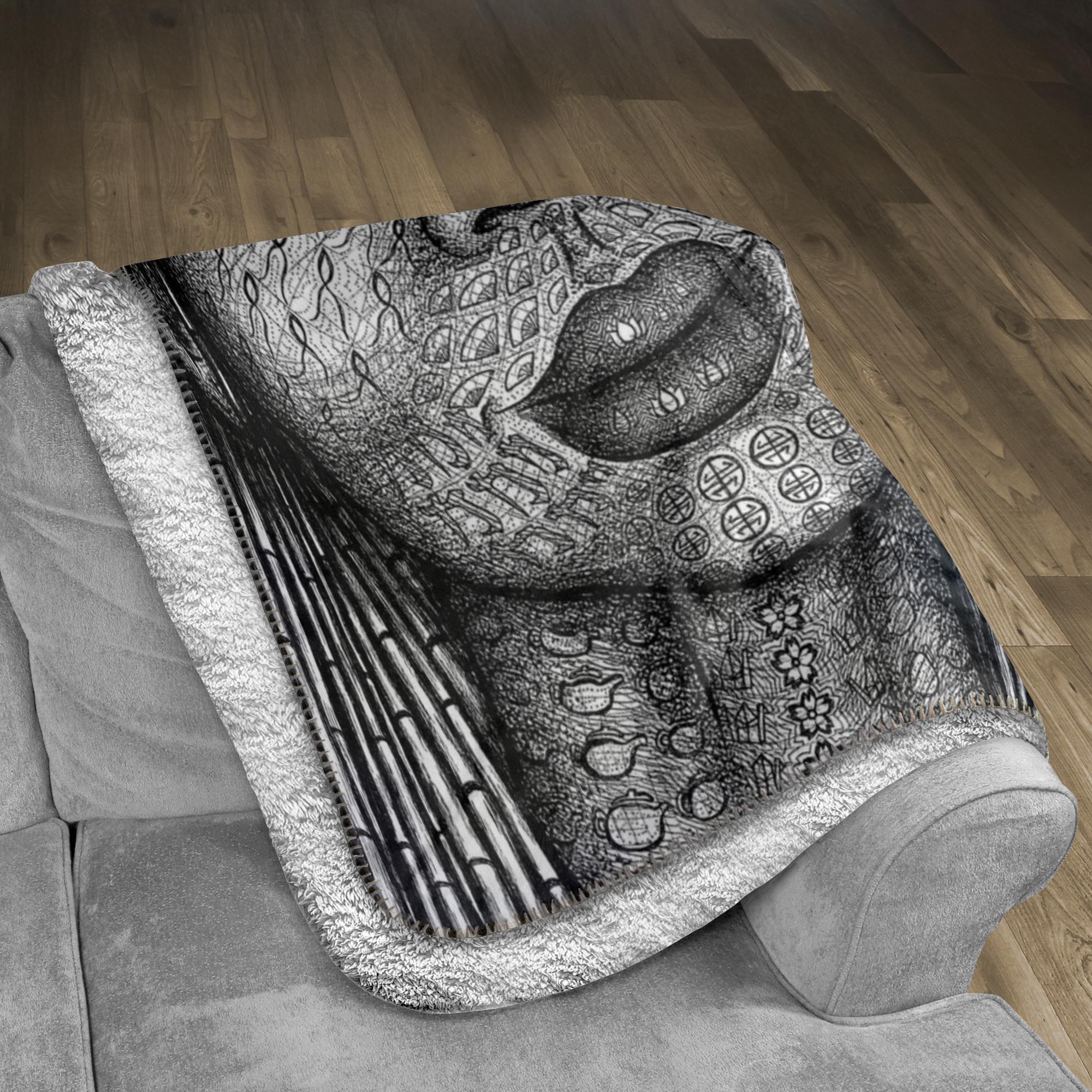 the-wisdom-keeper-of-naturalness-black-white-fleece-sherpa-blanket – Wisdom Keepers