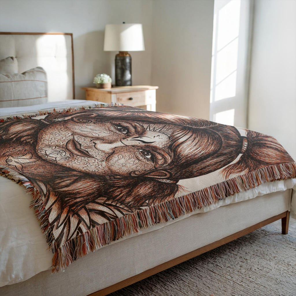 the-wisdom-keeper-of-idealism-brown-white-woven-blanket – Wisdom Keepers