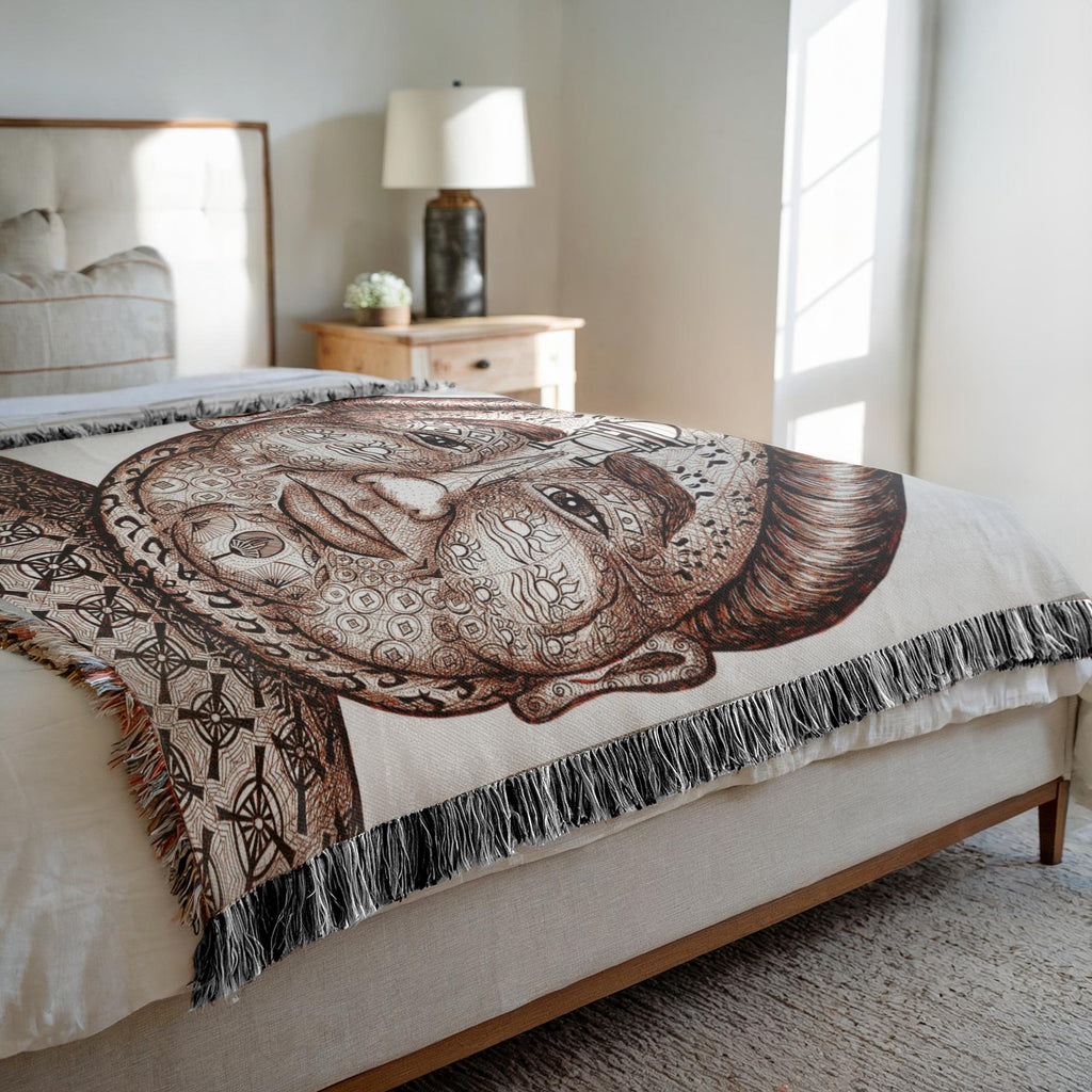 the-wisdom-keeper-of-strength-brown-white-woven-blanket – Wisdom Keepers