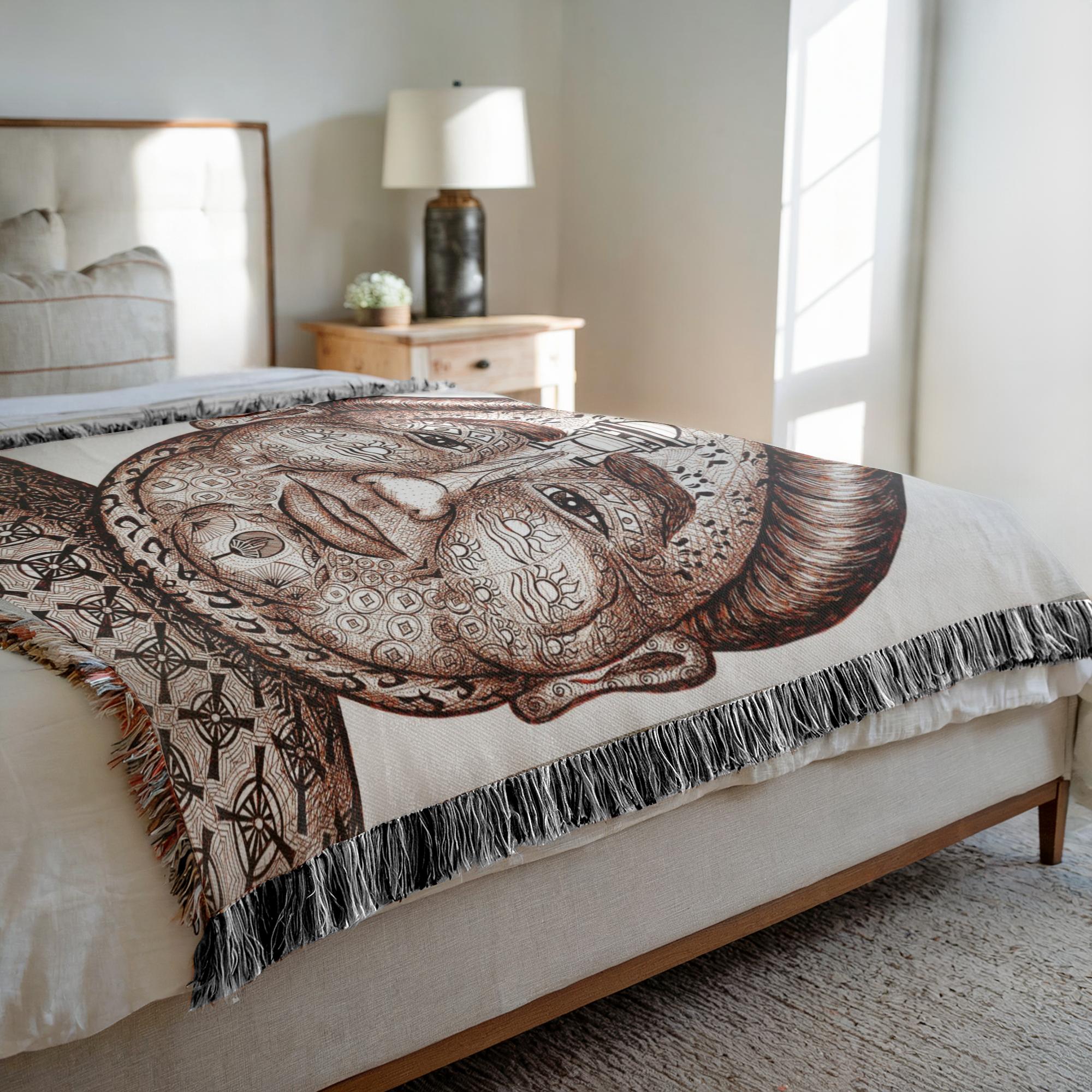 the-wisdom-keeper-of-strength-brown-white-woven-blanket – Wisdom Keepers