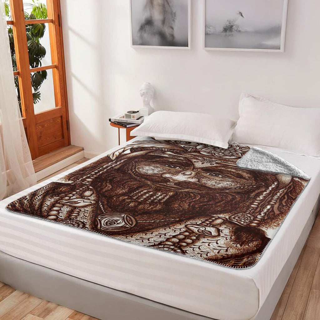 the-wisdom-keeper-of-competence-brown-white-fleece-sherpa-blanket – Wisdom Keepers