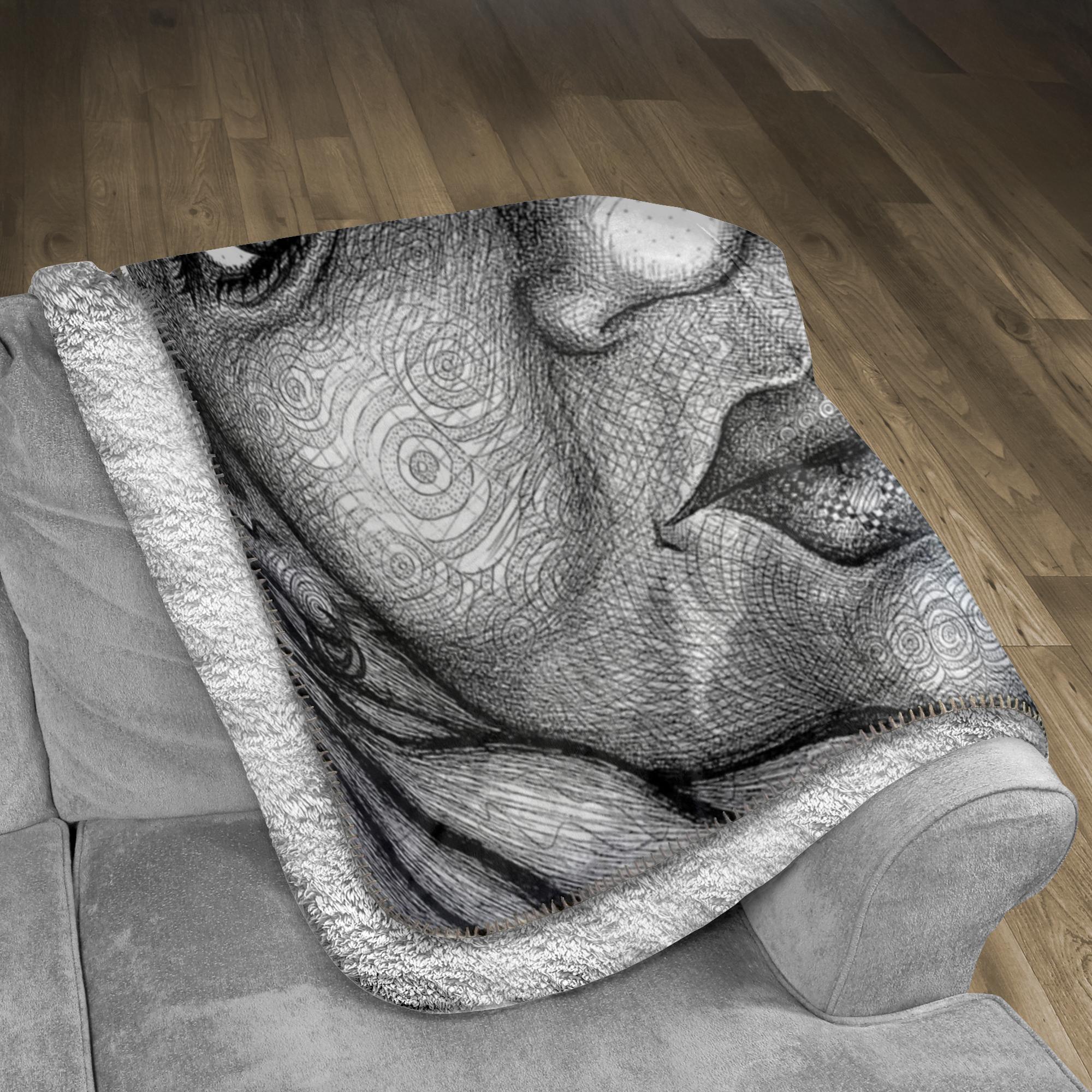 the-wisdom-keeper-of-graciousness-black-white-fleece-sherpa-blanket – Wisdom Keepers