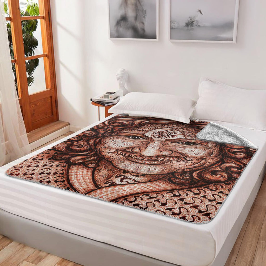the-wisdom-keeper-of-self-assurance-brown-white-fleece-sherpa-blanket – Wisdom Keepers