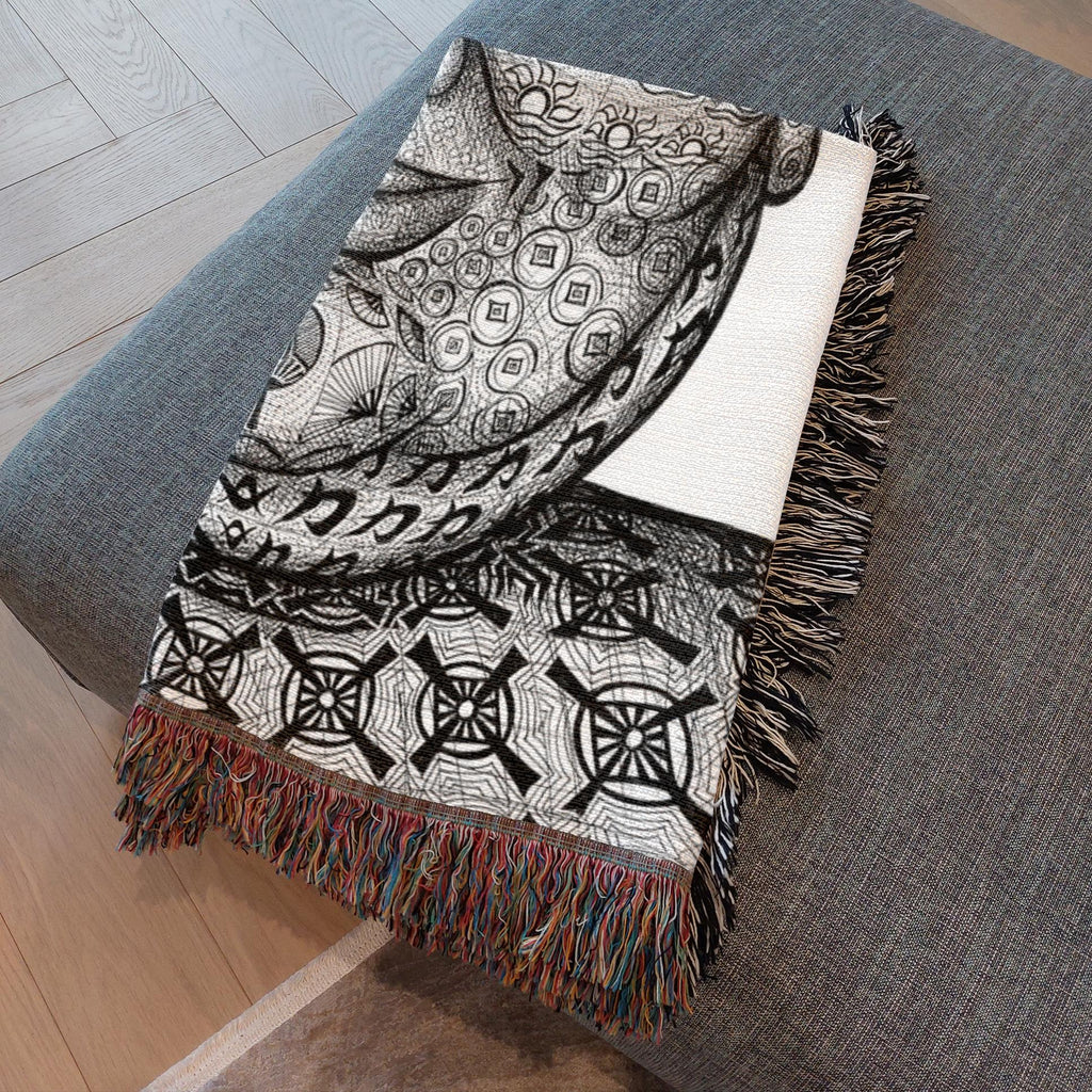 the-wisdom-keeper-of-strength-black-white-woven-blanket – Wisdom Keepers