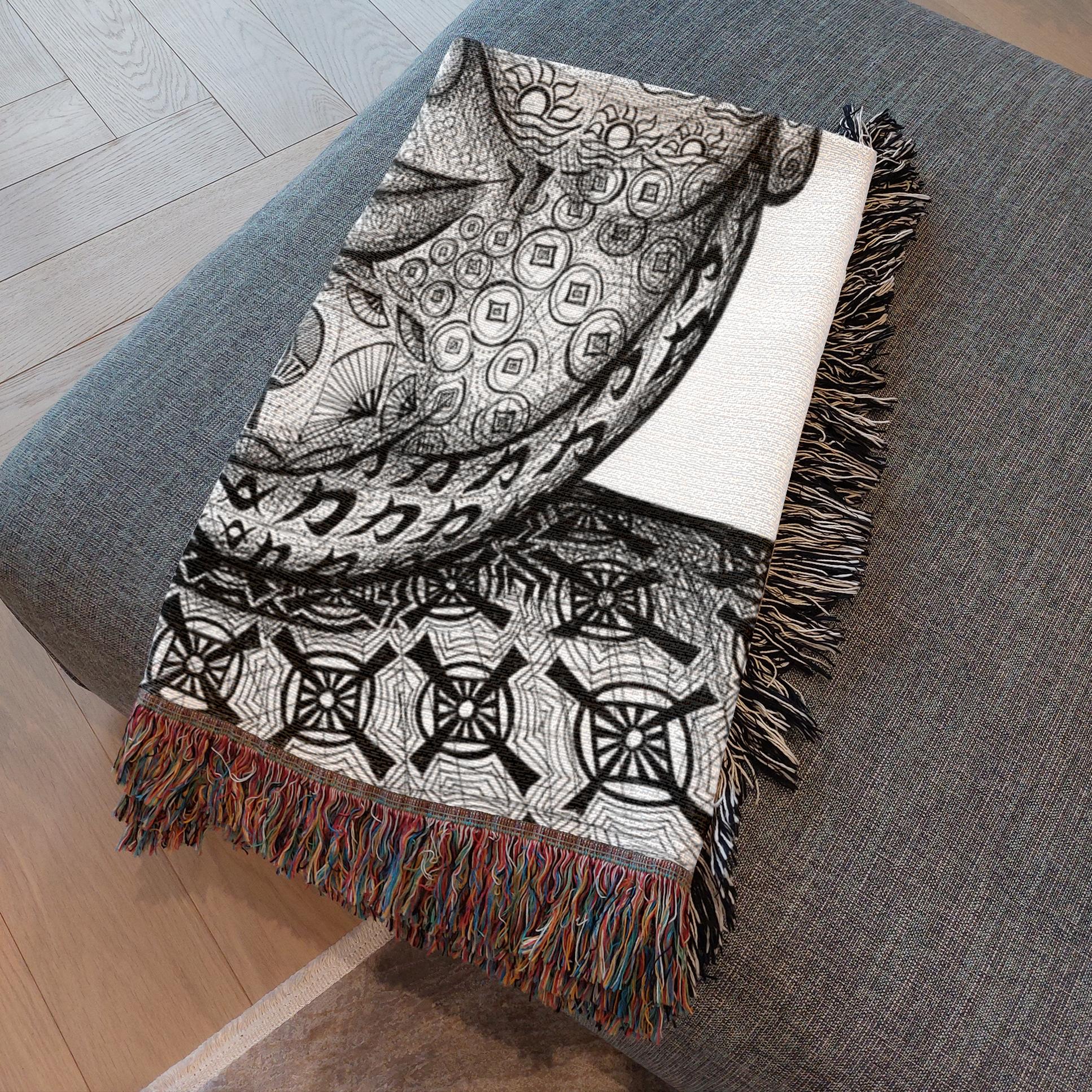 the-wisdom-keeper-of-strength-black-white-woven-blanket – Wisdom Keepers