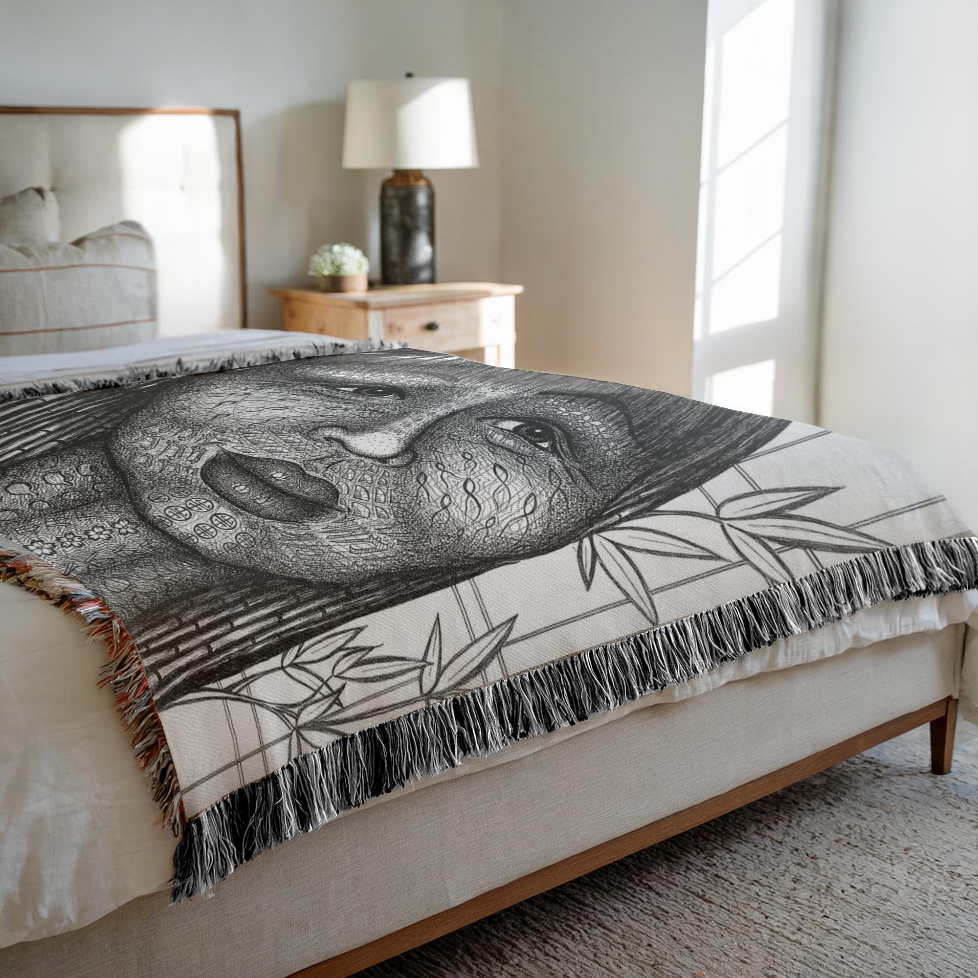 the-wisdom-keeper-of-naturalness-black-white-woven-blanket – Wisdom Keepers