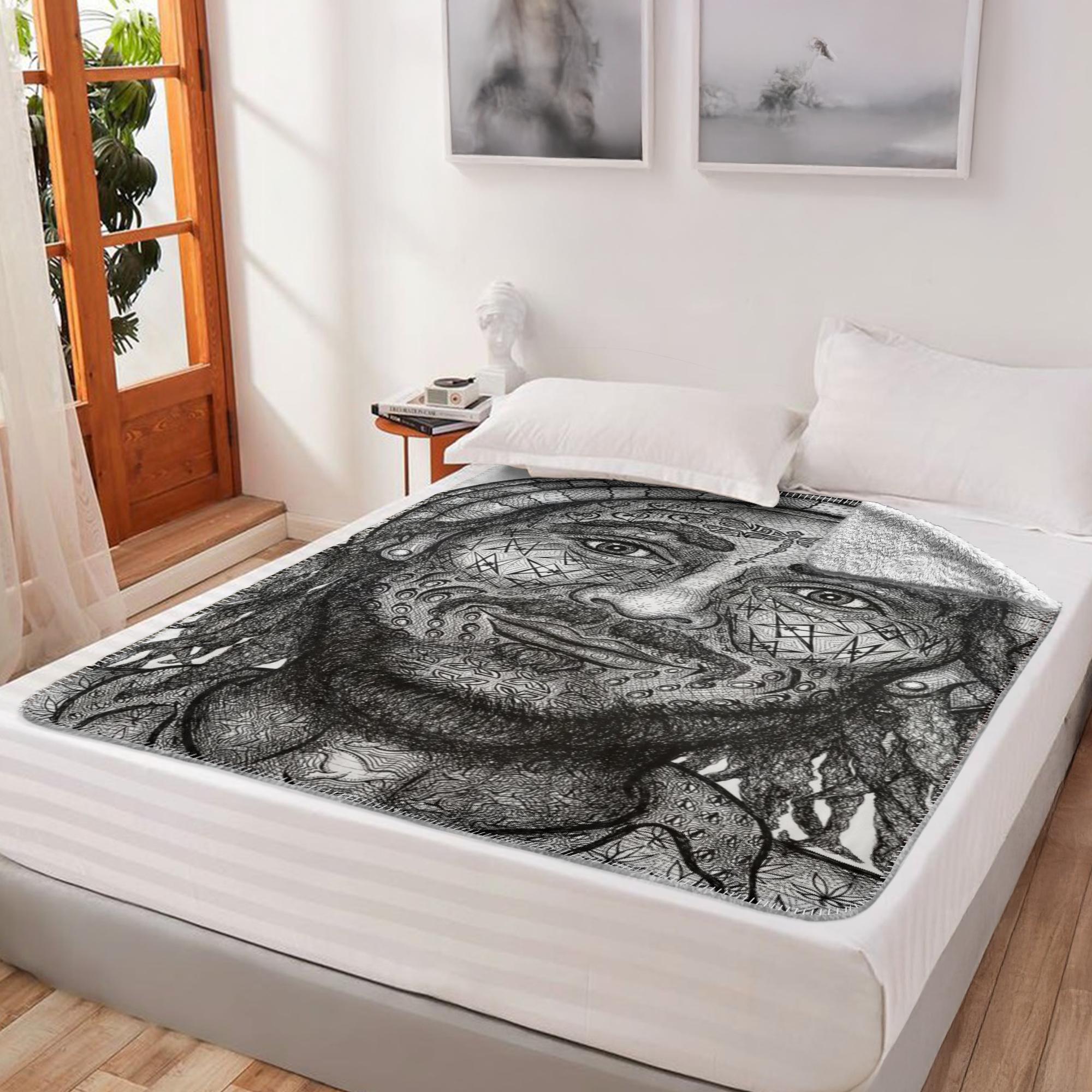the-wisdom-keeper-of-freedom-black-white-fleece-sherpa-blanket – Wisdom Keepers