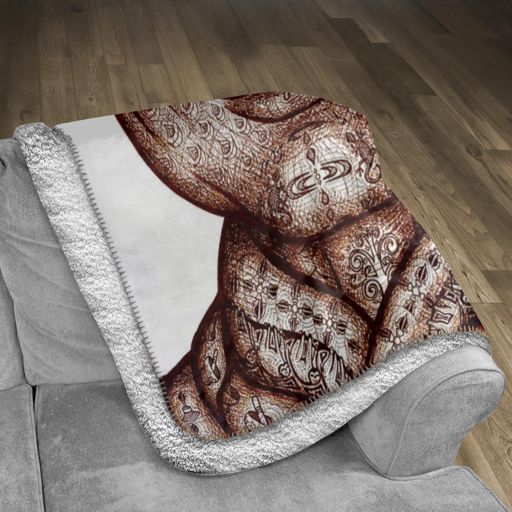 the-wisdom-keeper-of-mindfulness-brown-white-fleece-sherpa-blanket – Wisdom Keepers
