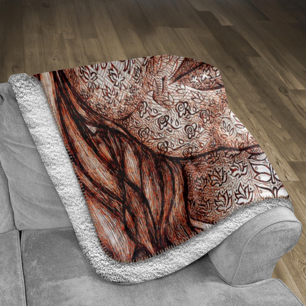 the-wisdom-keeper-of-imagination-brown-white-fleece-sherpa-blanket – Wisdom Keepers