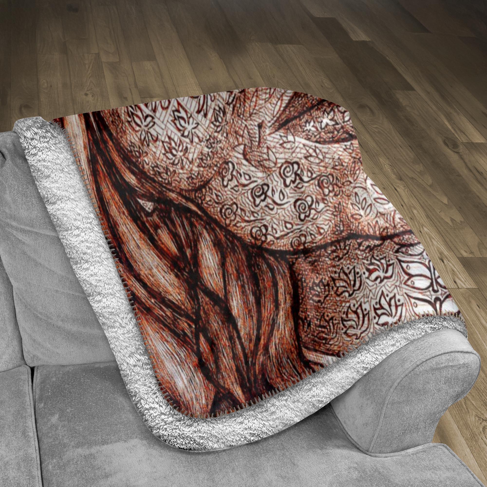 the-wisdom-keeper-of-imagination-brown-white-fleece-sherpa-blanket – Wisdom Keepers