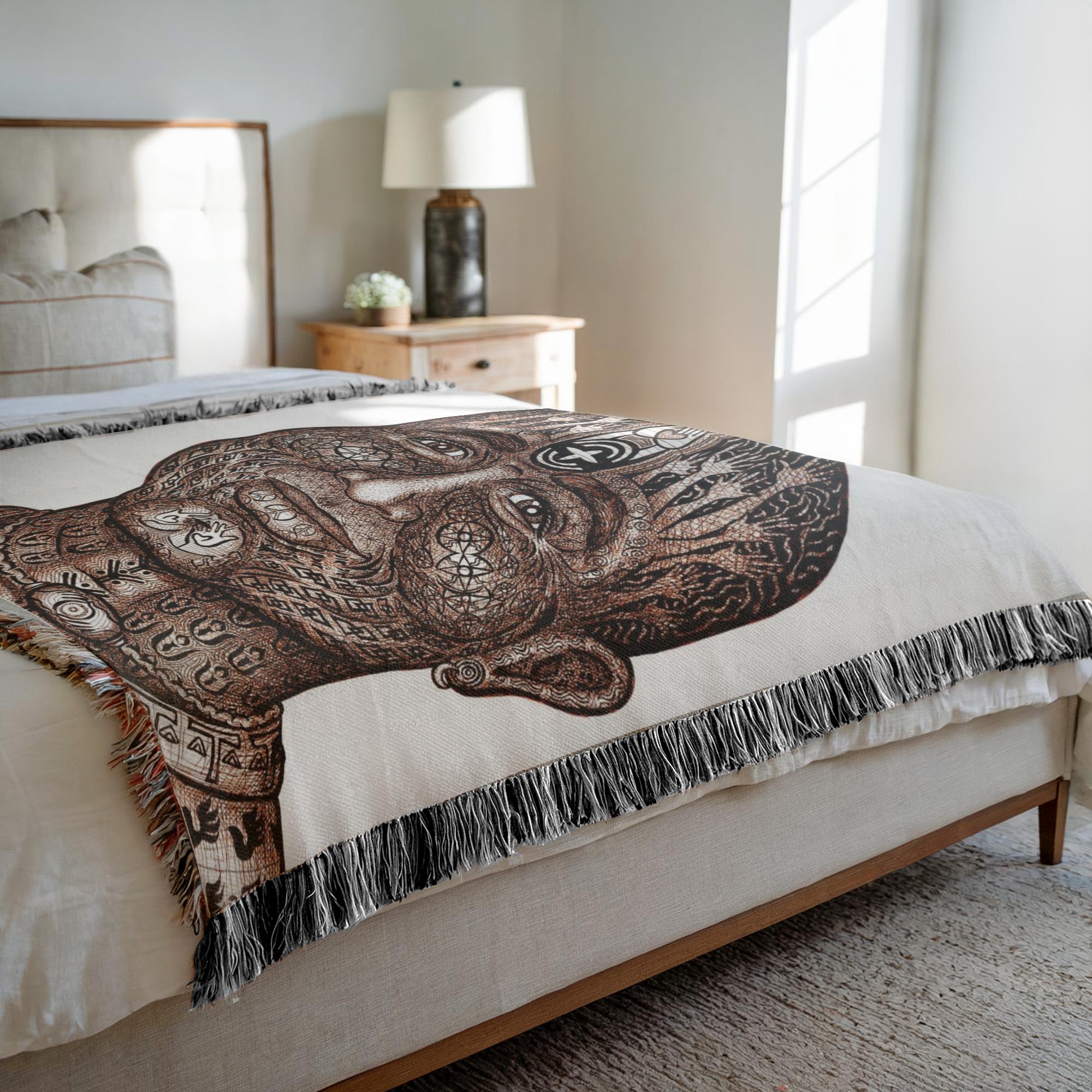 the-wisdom-keeper-of-humanity-brown-white-woven-blanket – Wisdom Keepers