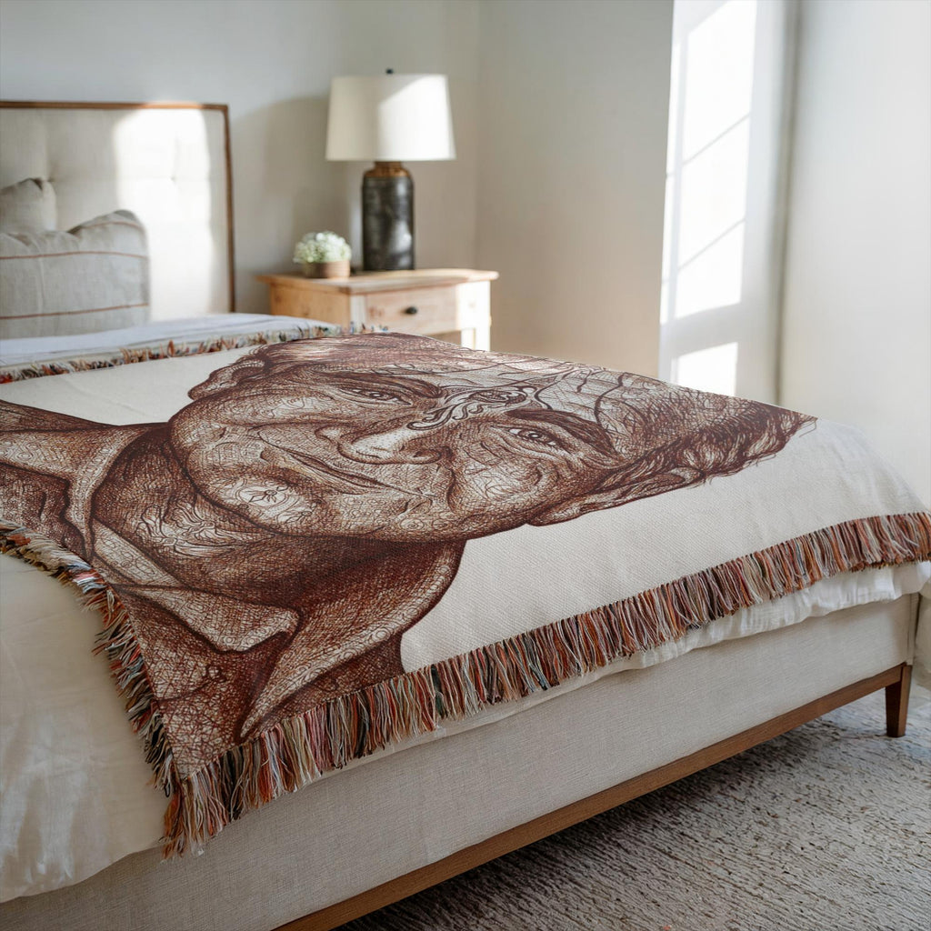 the-wisdom-keeper-of-lightness-brown-white-woven-blanket – Wisdom Keepers