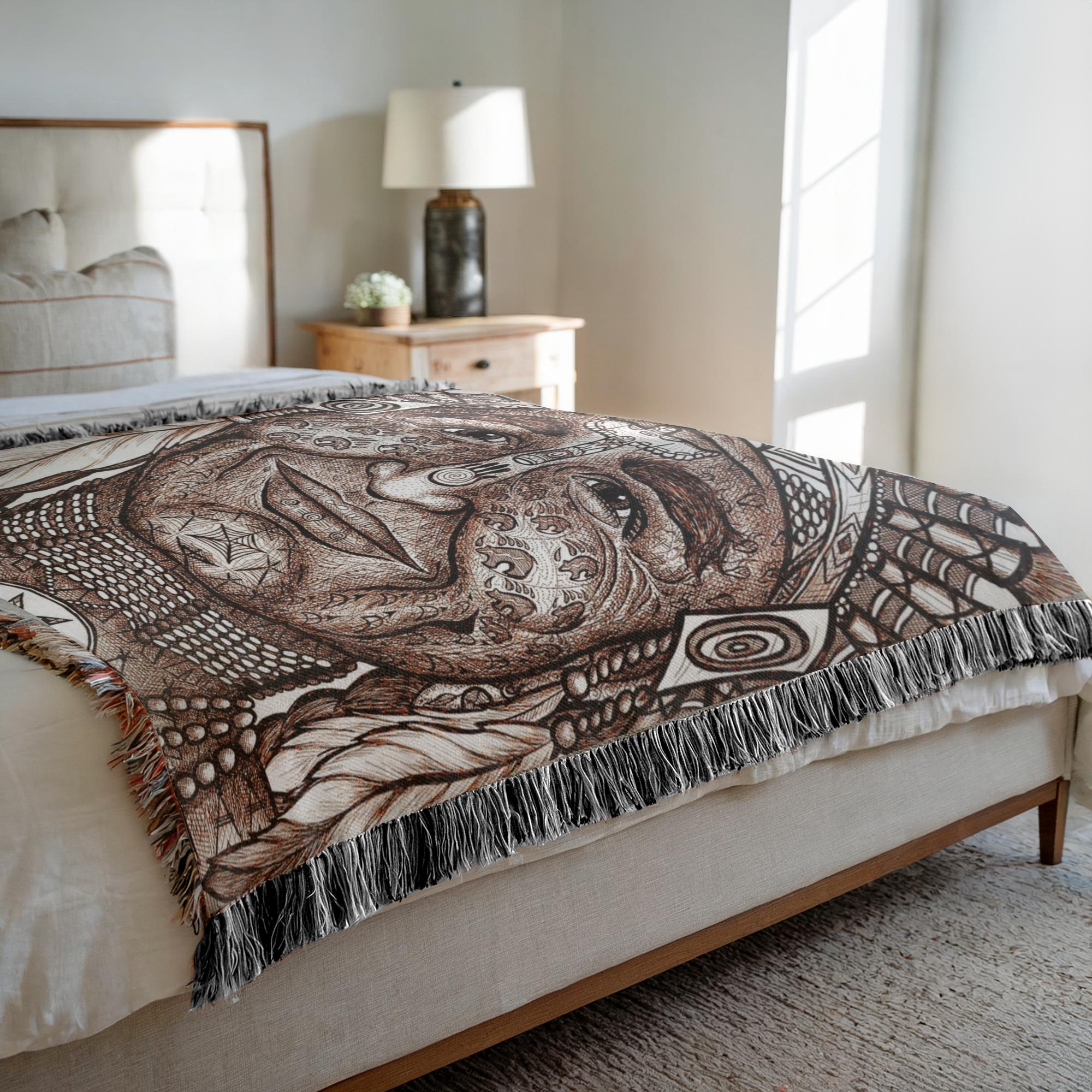 the-wisdom-keeper-of-leadership-brown-white-woven-blanket – Wisdom Keepers