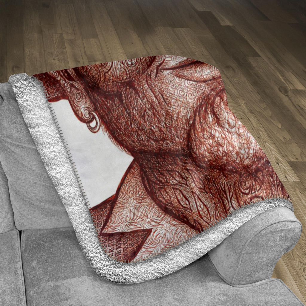 the-wisdom-keeper-of-stillness-brown-white-fleece-sherpa-blanket – Wisdom Keepers