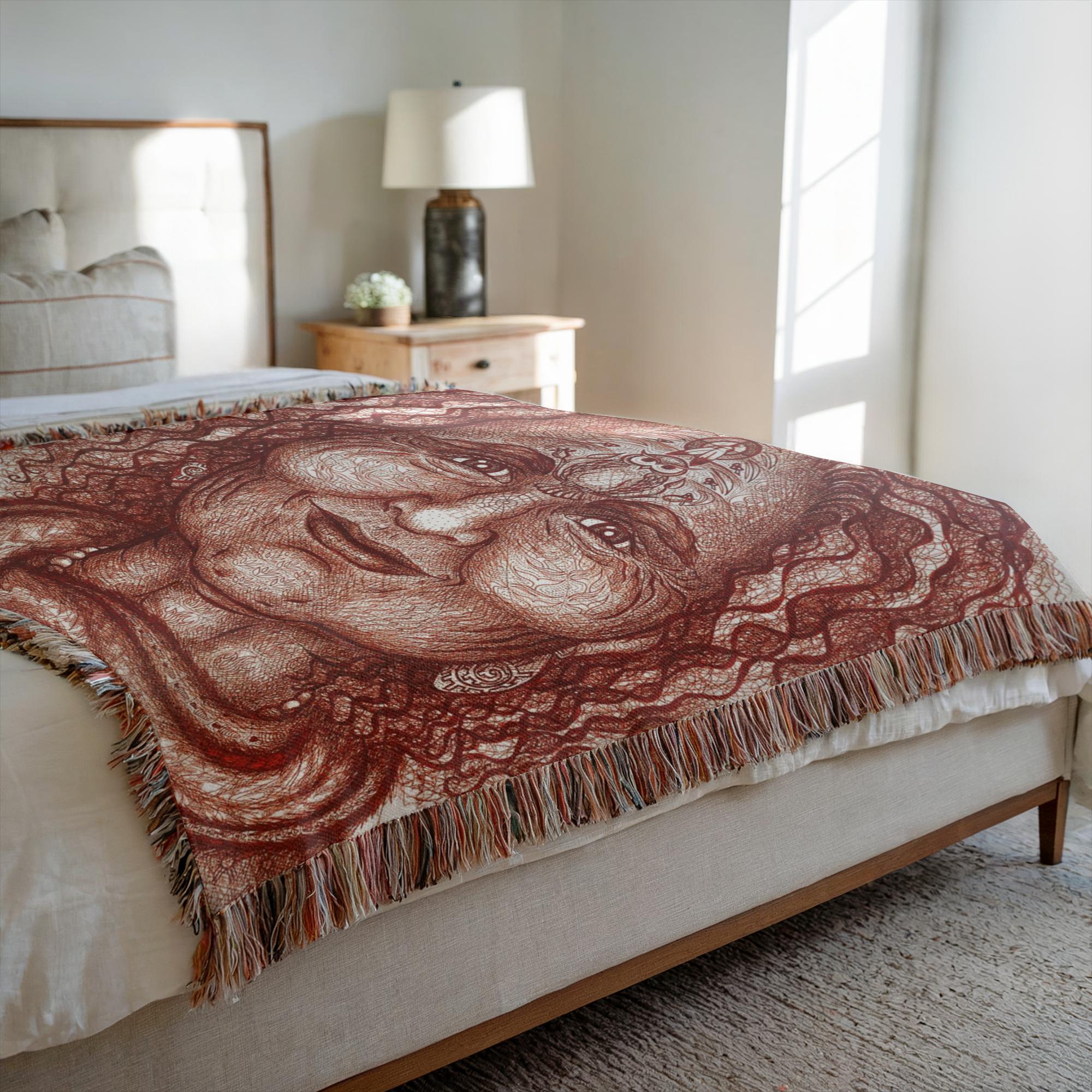 the-wisdom-keeper-of-resourcefulness-wisdom-brown-white-woven-blanket – Wisdom Keepers