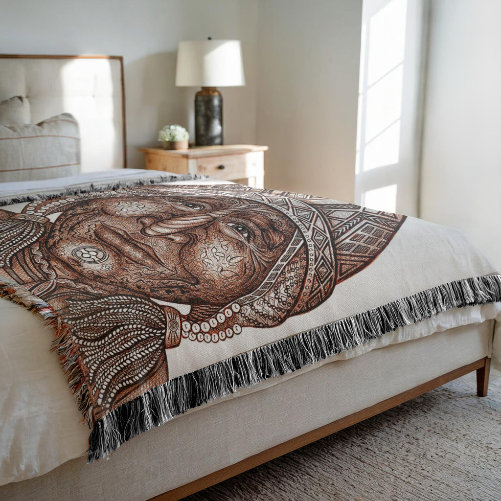 the-wisdom-keeper-of-preservation-brown-white-woven-blanket – Wisdom Keepers